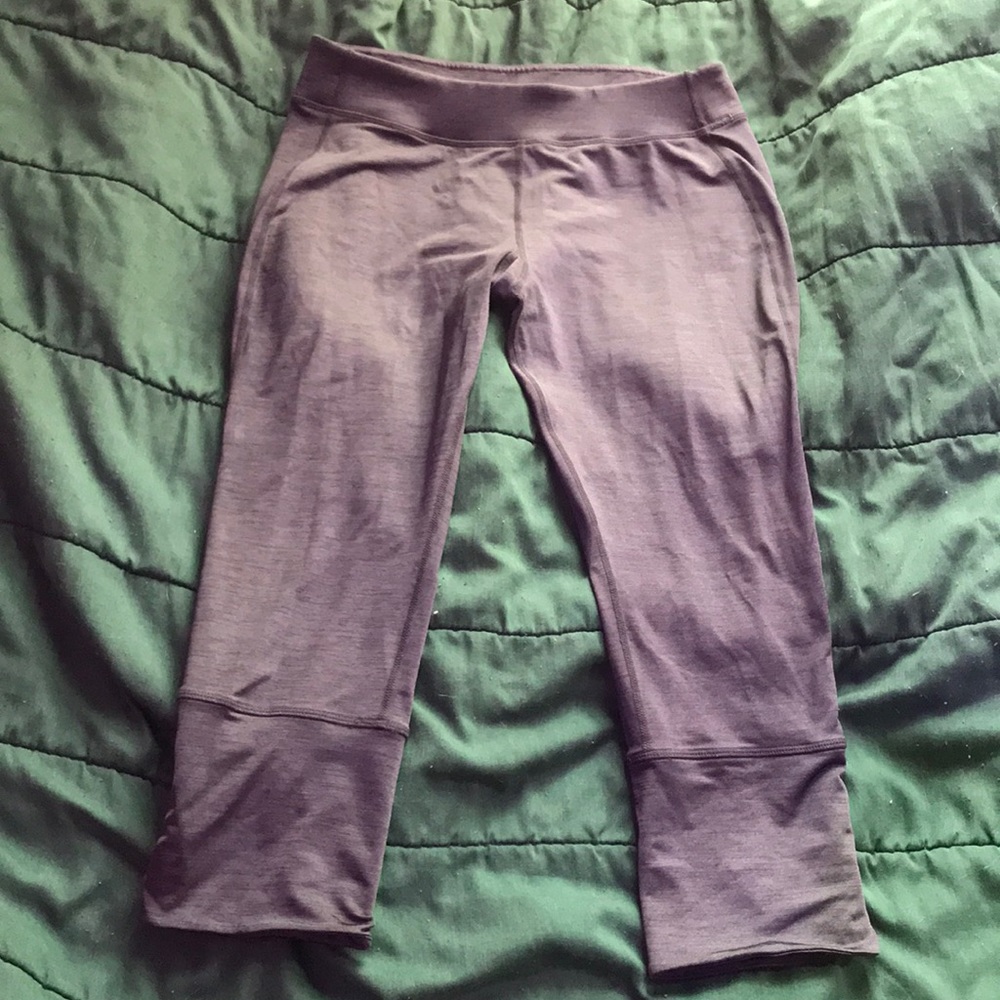 Lululemon Leggings Gray side zipper crop